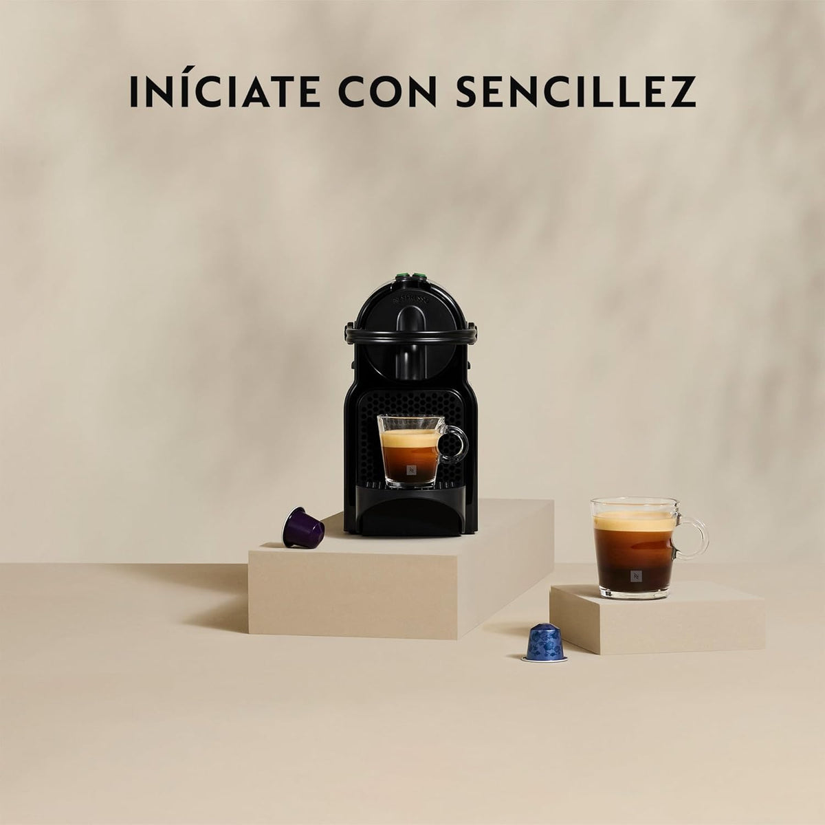 Nespresso de 'Longhi Inissia EN80.B for Nespresso capsules, 19 bar, automatic off, black