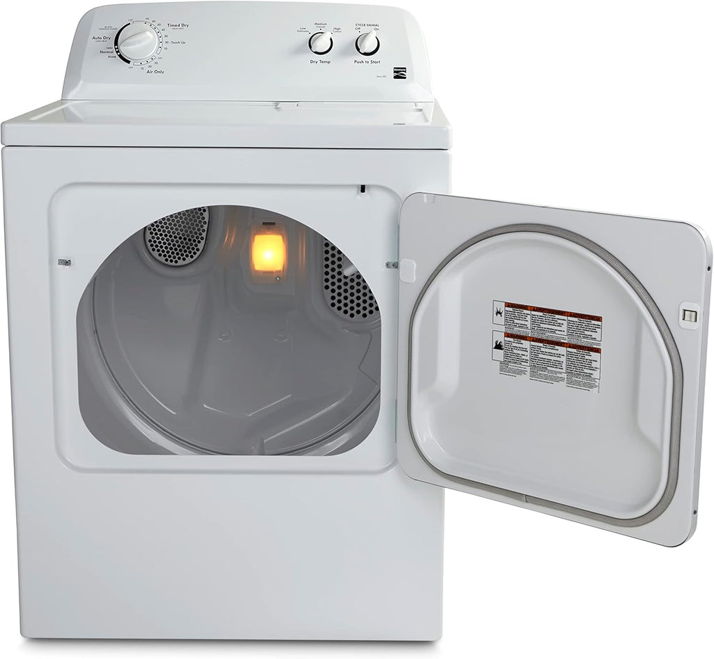 Kenmore Electric Dryer of 29 ″ Border Load with Wrinkle Guard Technology and Total capacity of 7.0 Cubic feet, White