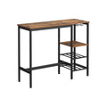 Table High Brown Rustic and Black
