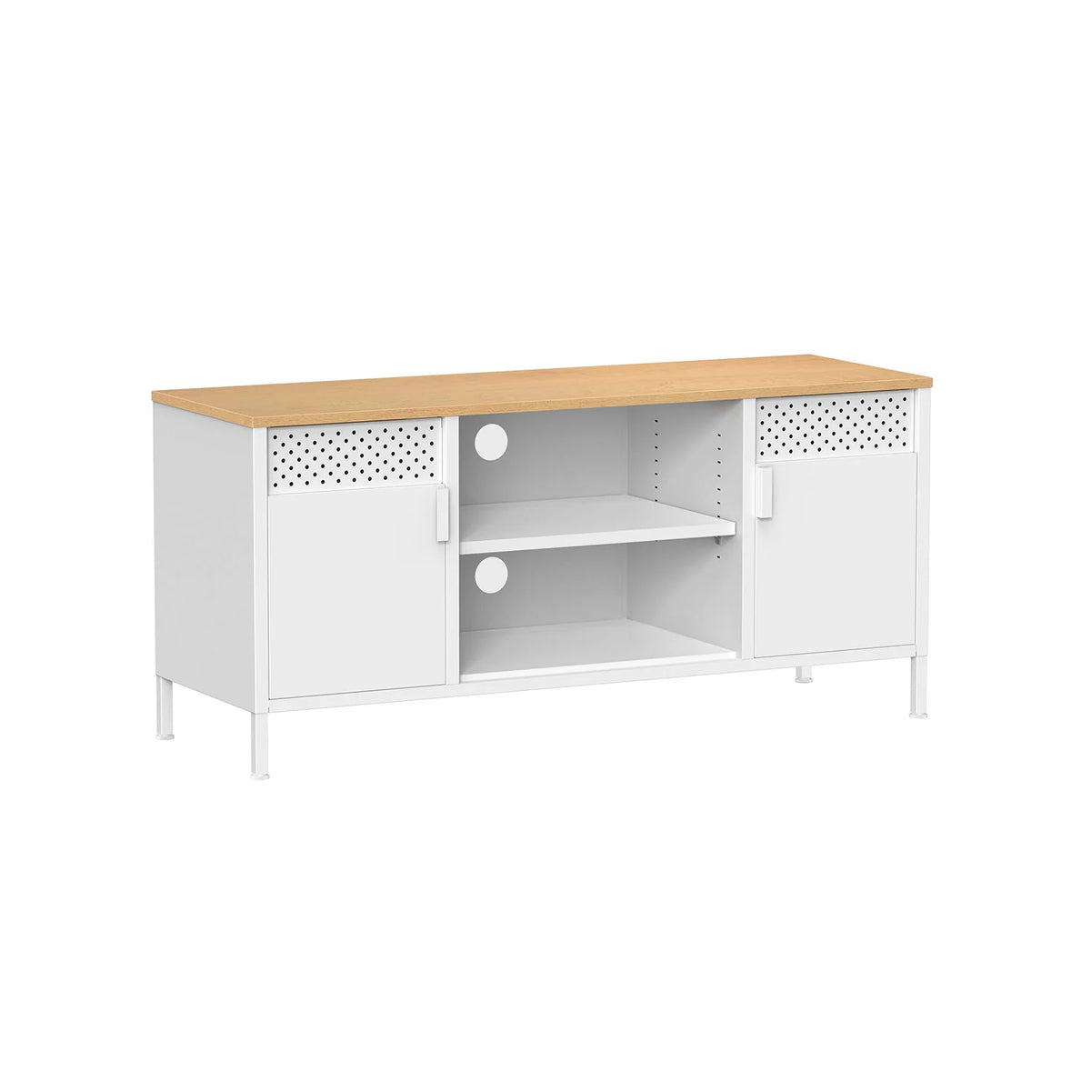 TV furniture with Rable and White Adjustable Stations