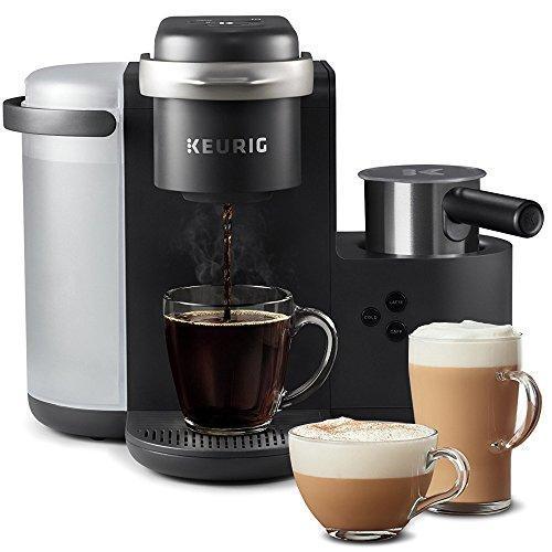 Keurig K-Coffee Coffee K-Cup, for Coffee, Latte and Cappuccino, Includes Dishwasher-Suitable Spumer, Coffee Shot Capacity, Compatible with All K-Cup Capsules, Dark Carbon