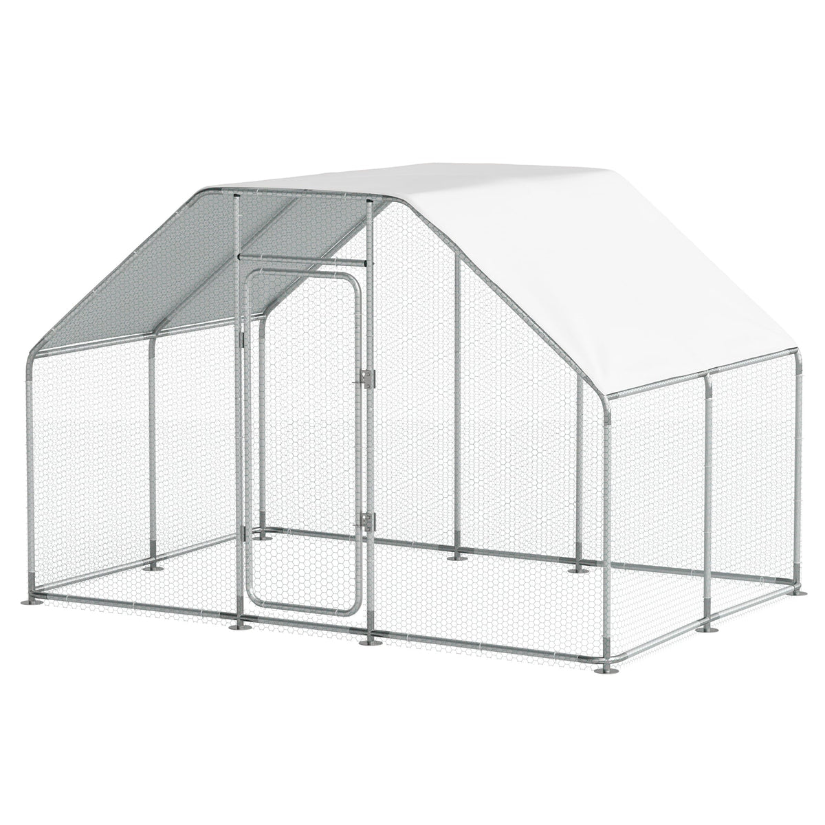 Grand Metal Chicken for 16 Chickens, Spire-shaped Bird Cage, Waterproof and Anti-Ultraviolet Cover for Outer Use in the Patio or Farm