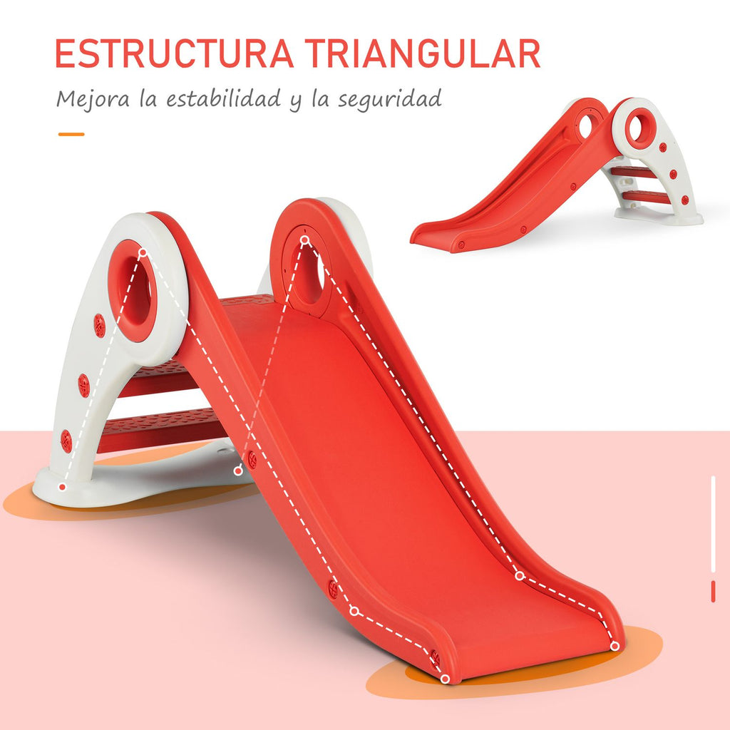 Children's Tobogan with Stairway and Red Ramp Homcom