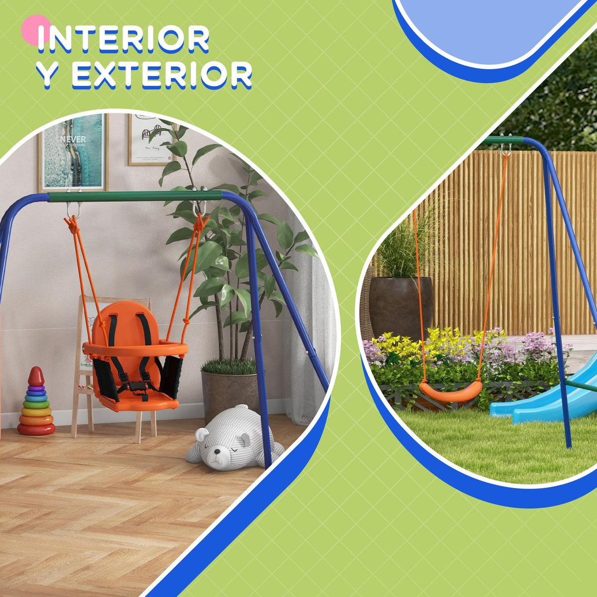 Children's Score 2 In 1 With Security Belt Outunny Orange