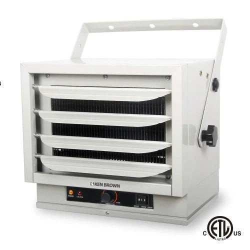 Woven heater with KEN BROWN Forged Fan 3000 / 4000 / 5000W with Double Pit Controls for Garage, Workshop, Storage or Storage Area, ETL Security Certification