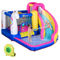 Children's Hincting Castle With Tobogan and Uutunny Multicolor Pool
