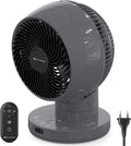 MYCARBON Silent Turbo Table Ventilator 20dB, DC Powerful Engine, 30 ° -60 ° -90 ° Oscillation, 11 Velocities, 12h Timer and Programmed Switch, with Remote Control