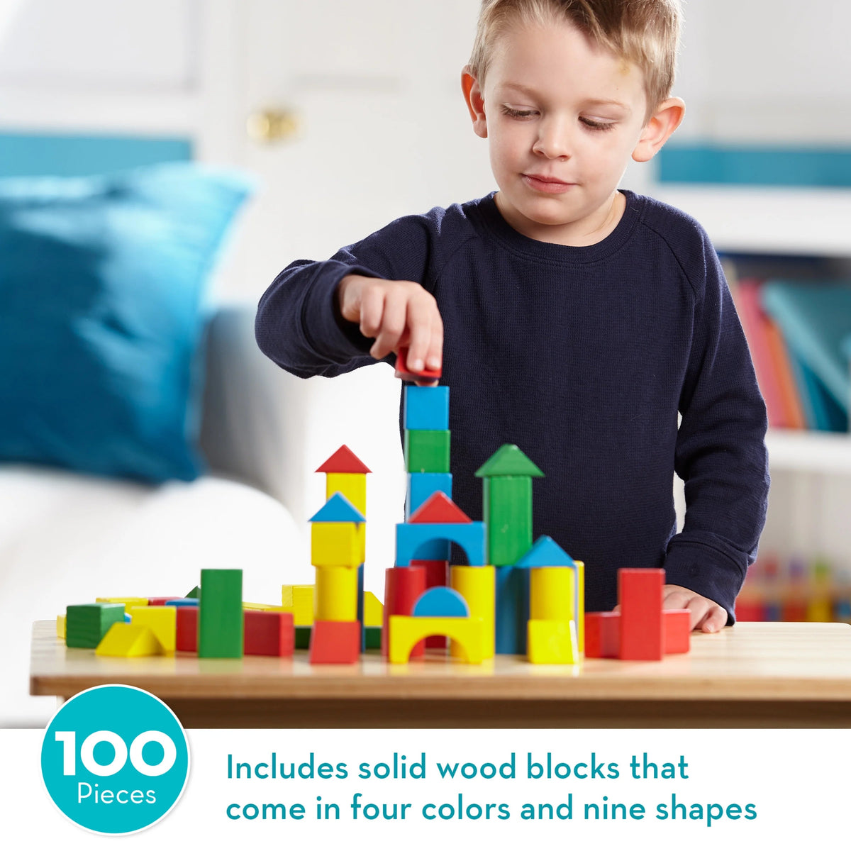 Melissa & Doug 100 Wood Blocks
