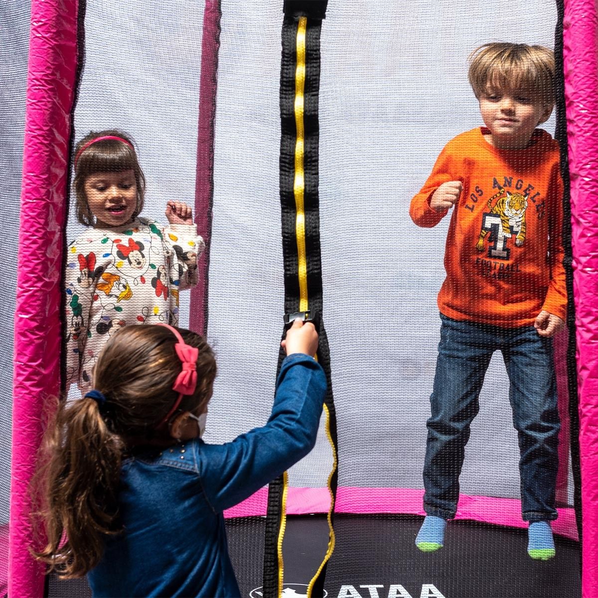 Children's Elastic Bed 185 Pink - Games and Children's Toys for Children in the Open Air