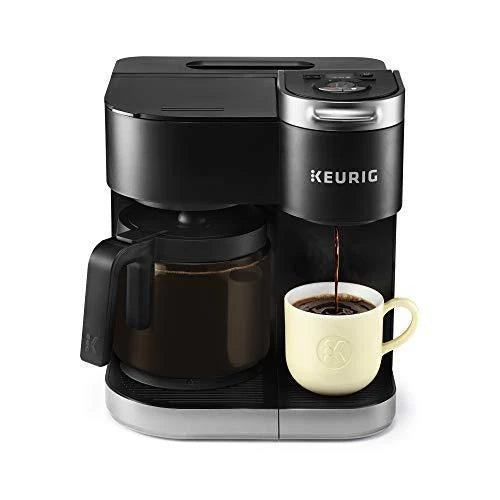 Keurig K-Duo coffee maker, one-bowl and 12 cups with drip coffee maker, Compatible with K-Cup and Molded Coffee Capsules, Black