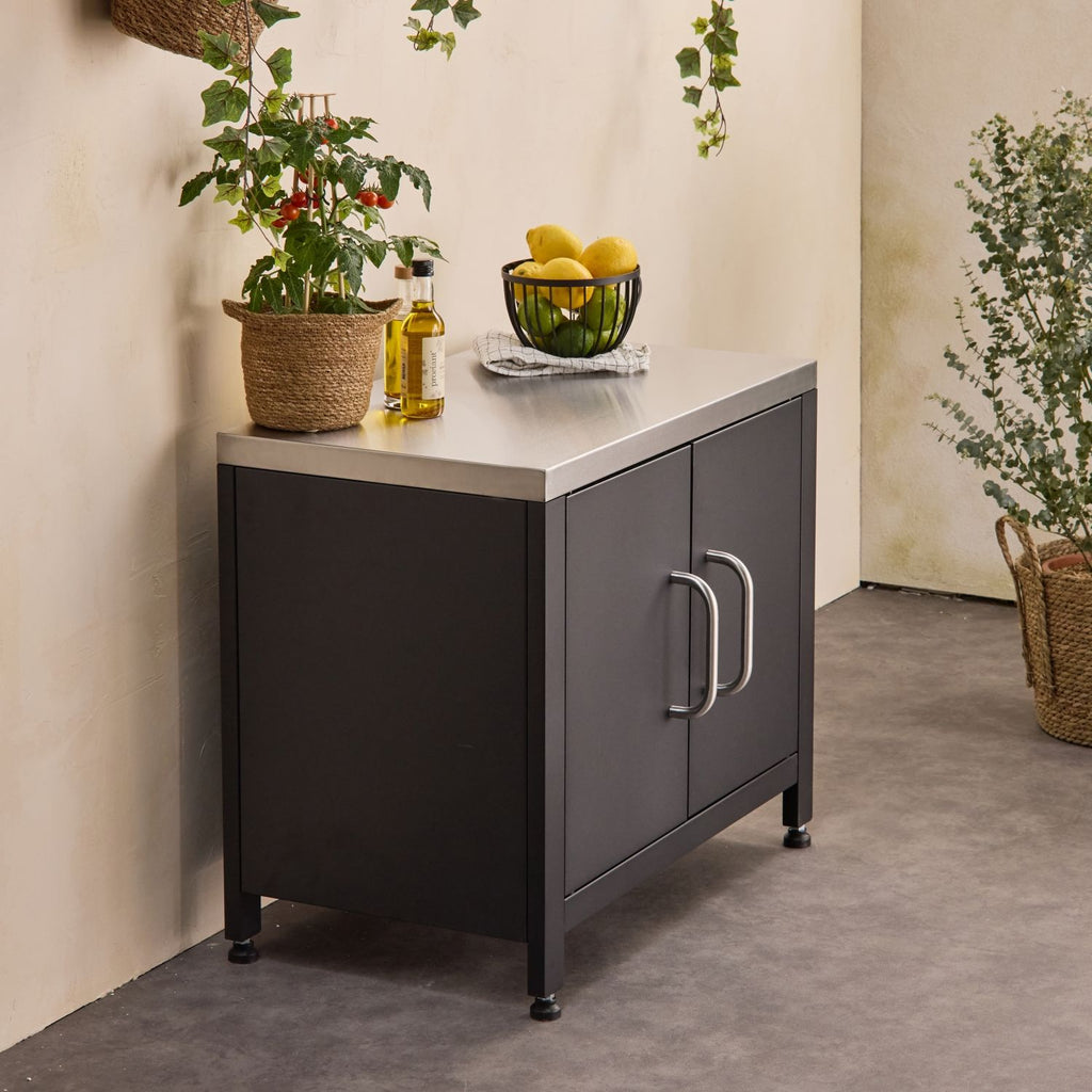 Outdoor Kitchen of Steel, 80cm, Black