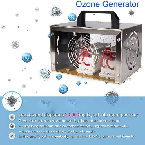 Ozone Generator LEONEBEBE 110V Ozone Disinfection Machine Air Purifier Long Life Type with DHL Shipping Timer (2000 mg)