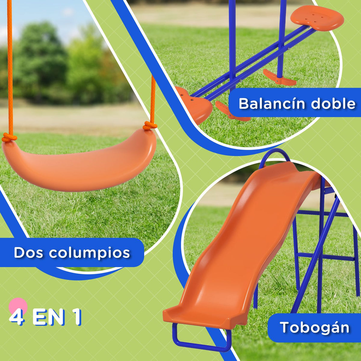 Children's Score 4 In 1 With Adjustable String Multicolor Outunny