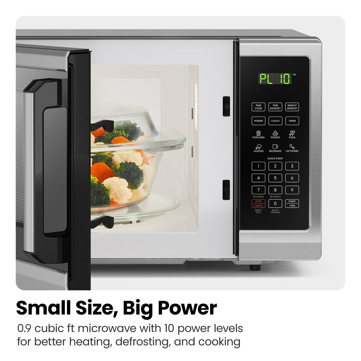 Chefman Encimera Microwave Stainless Essentials