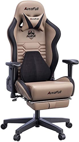 Office Chair Gaming AutoFull with Ergonomic Lumbar Support, Racing Style, PU Leather, High Backup, Swivel Chair Adjustable for PC