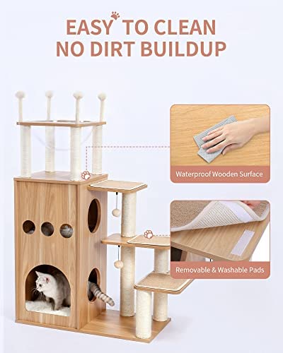 Made4Pets Tree for Modern Cats with fully covered Sisal Rascators