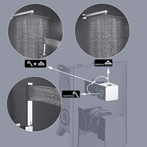 KES Shower System with 12-inch Rainhead Shower