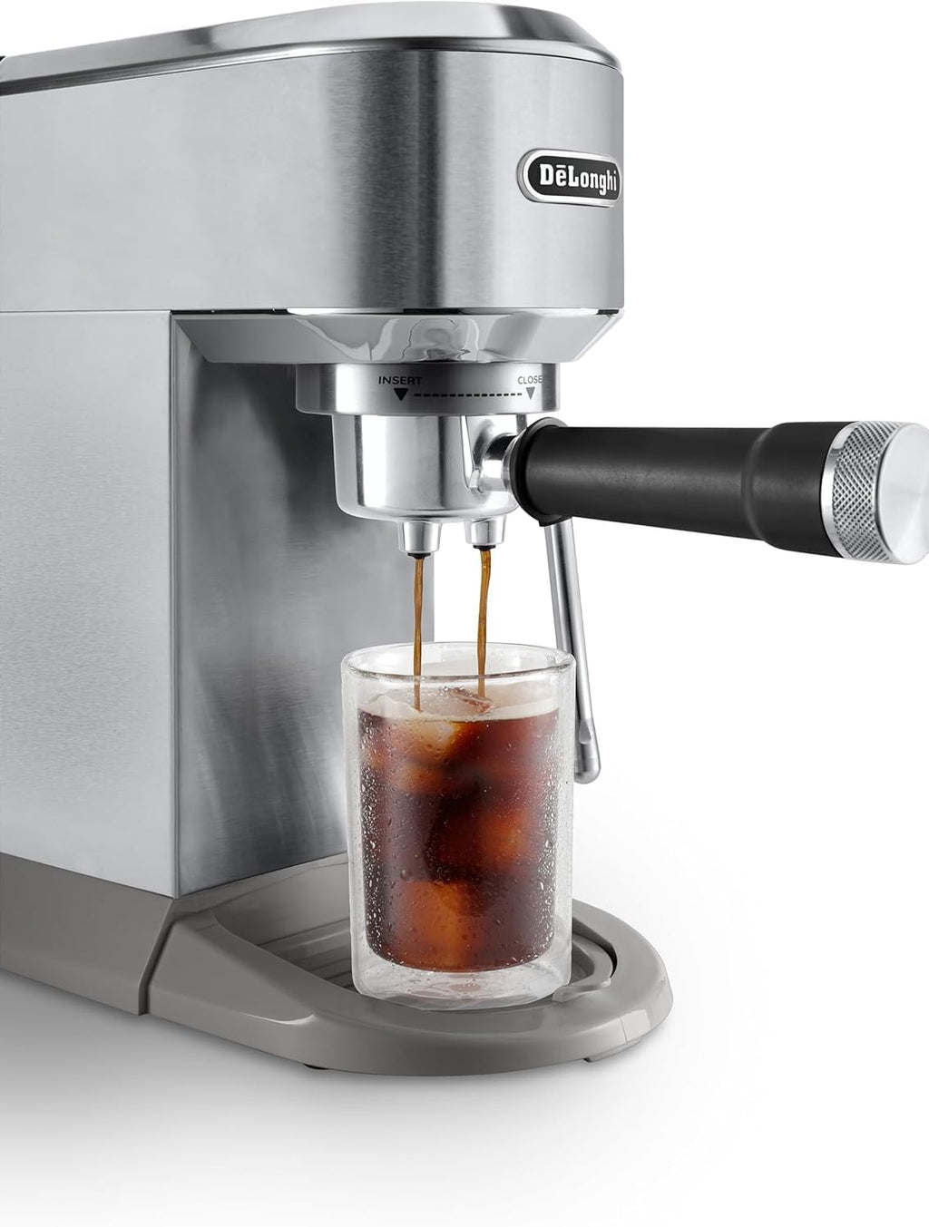 De 'Longhi Dedica - Inoxable Steel Pump Coffee Coffee Coffee Coffee, Espresso and Capuchino, 1.3 Litre Deposit, Antidote System, EC685.M Model, Metal Color