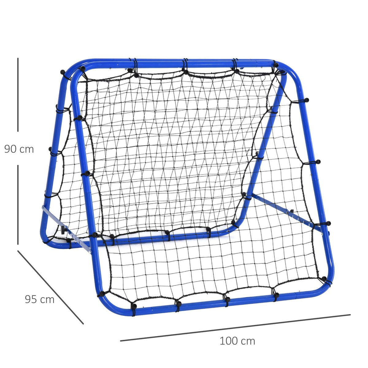 Plegable and Adjustable Rebound Network in Homcom angle 100x95x90 Cm Blue