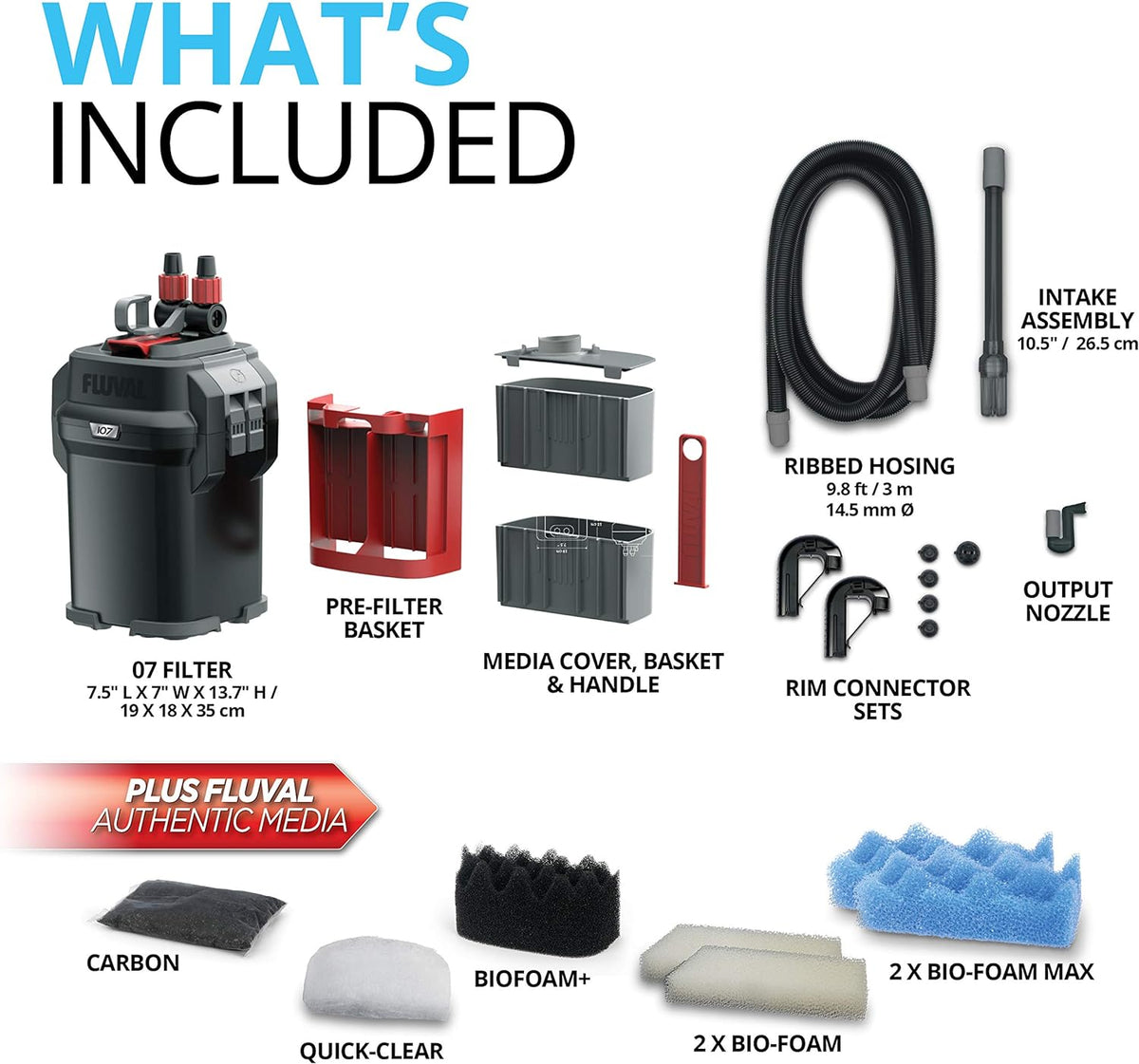 Fluval basket filter 407 - for aquariums up to 100 gallons - basket filter for aquarium