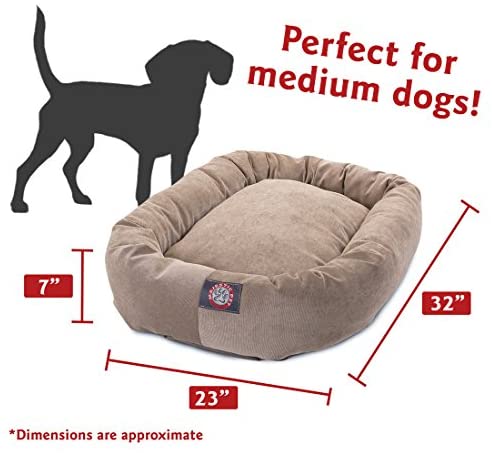 Majestic Pet Villa Bed for Bagel Dogs - 124; Donut-shaped Calming Bed, Multiple Tongs and Colors