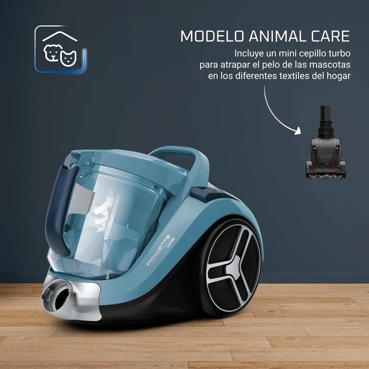 Rowenta Compact Power XXL Bag-free vacuum cleaner, 900W Energy-Efficient Motor, Advanced Cyclonic Filtration, 2.5L Large Extra Deposit, Compact, Classic Kit, RO4B23 Model