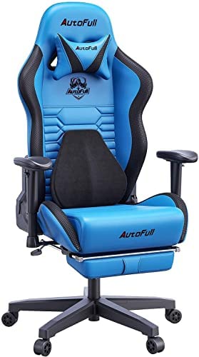 Office Chair Gaming AutoFull with Ergonomic Lumbar Support, Racing Style, PU Leather, High Backup, Swivel Chair Adjustable for PC