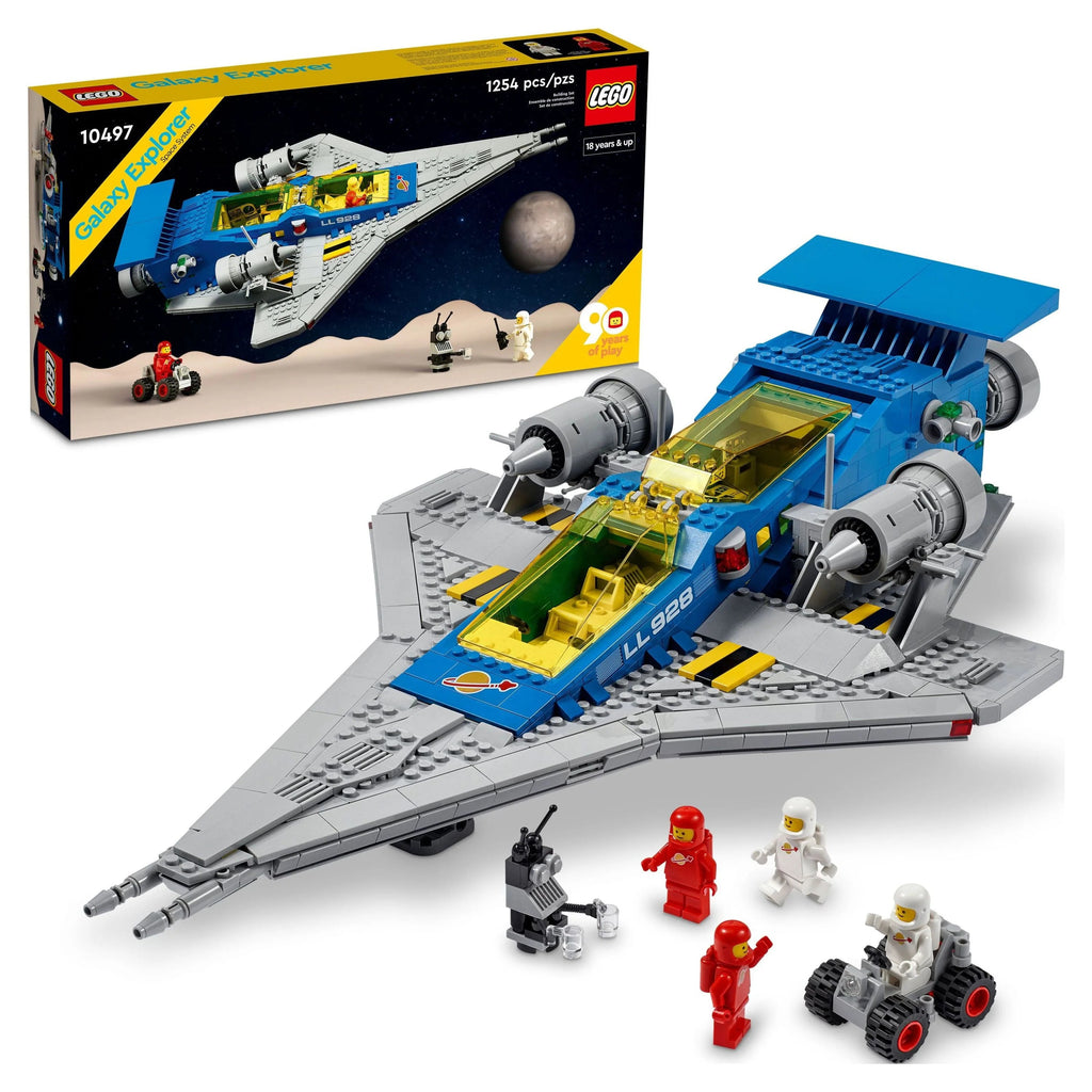 LEGO Icons Galactic Explorer 10497 - Collectible Edition of the 9th Anniversary, Classic Space Ship with Astronaut Figures, Adult Construction Set, Gift Idea for Space Fans