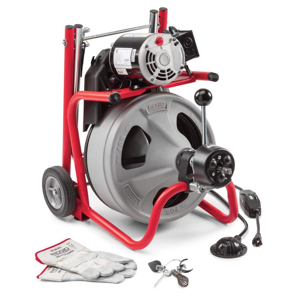 K-400 120 Volt Drill Untying Machine with 3 / 8 inch C-32IW Cable. x 75 ft + 4 Piece and Glove Tools 52363