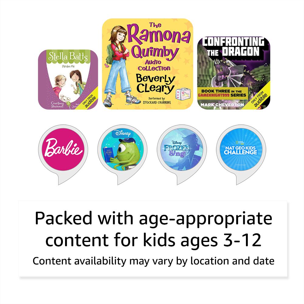 Amazon - Echo Dot Kids (5th Generation, Launch 2022) with Alexa - Fire Dragon