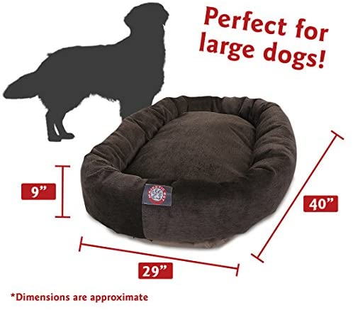 Majestic Pet Villa Bed for Bagel Dogs - 124; Donut-shaped Calming Bed, Multiple Tongs and Colors