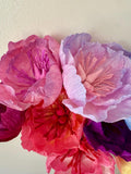 Crepe paper flowers, open peony, wedding decoration