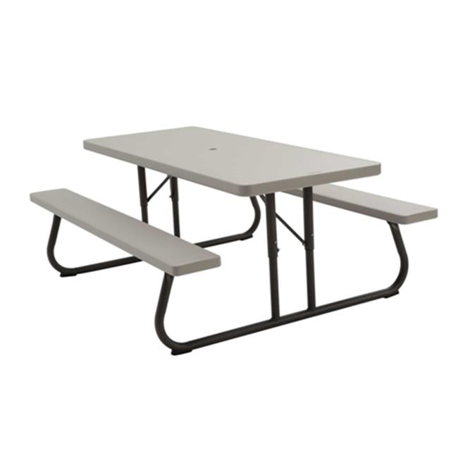 Lifetime Plegable 6-foot Picnic Table, Yeso Color (Putty), 22119