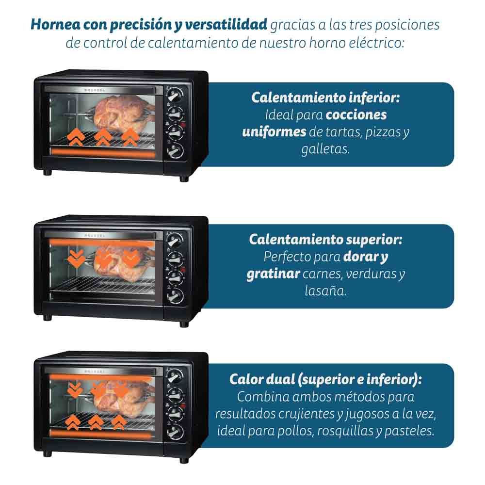 Multifunction Electric Oven of 48l - Hr-48rmrusti - 2200w - Black