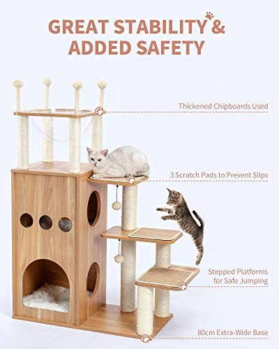 Made4Pets Tree for Modern Cats with fully covered Sisal Rascators
