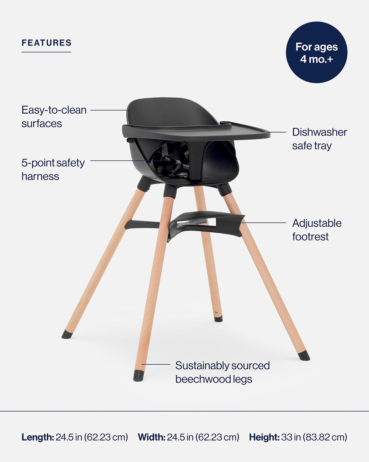 High convertible Lalo chair, Dishwasher