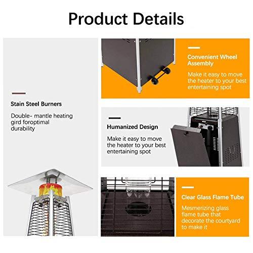 2 Pyramid-shaped External Heaters Games, 42,000 BTU, Torre to Propane Gas Heaters