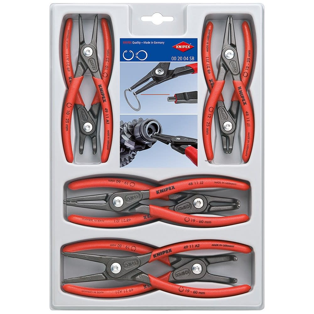 Precision Tongs for Knipex 305mm 8-piece Retention Rings Game