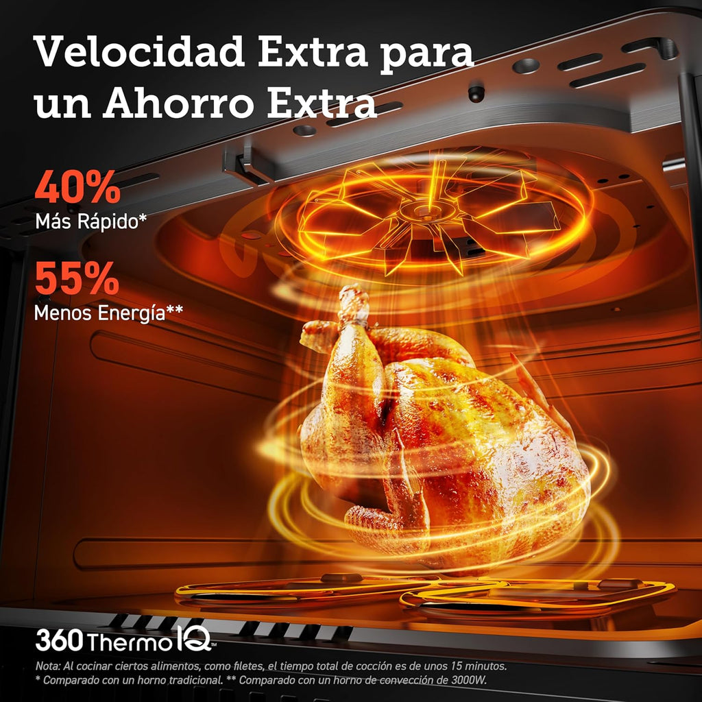 COSORI Intelligent Freidor Without Oil 6.4L, Air Freidor with Double Warming, Without Revolver or Preheat, with Recipes in Spanish and 12 Programs, Dark Gris, Model CAF-P583S