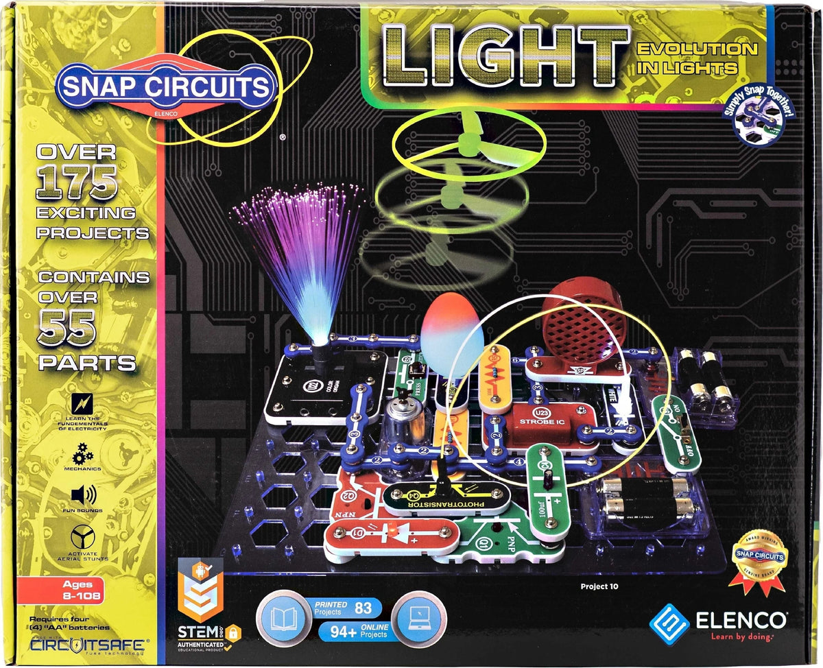 Snap Circuits ® Light SCL175 - 124; Electronic Exploration Kit - 124; More than 175 Projects - 124; STEM Educational Play for 8-year-old children in advance