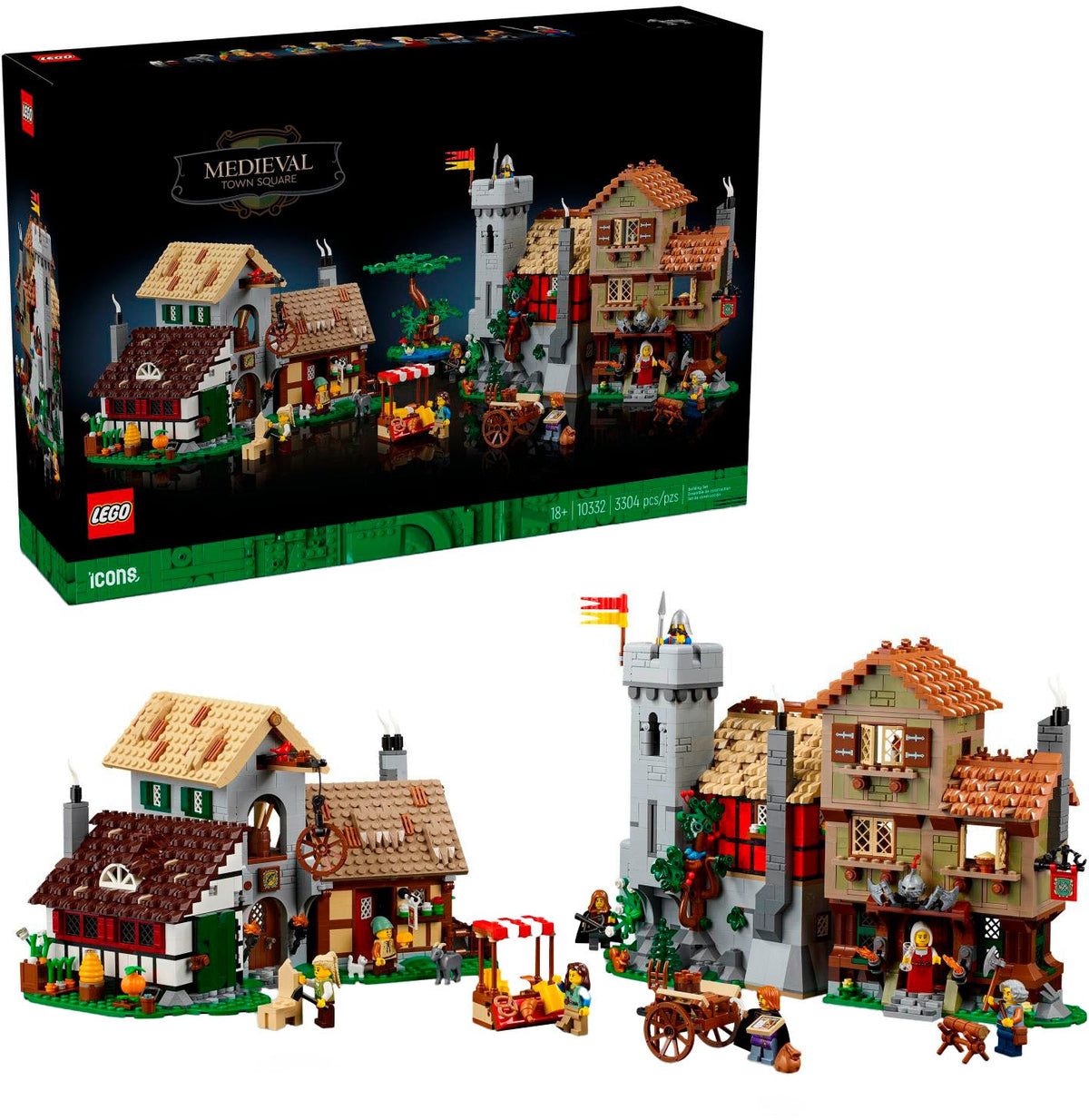 LEGO - Icons Plaza Medieval and Castle to Build and Exhibir 10332