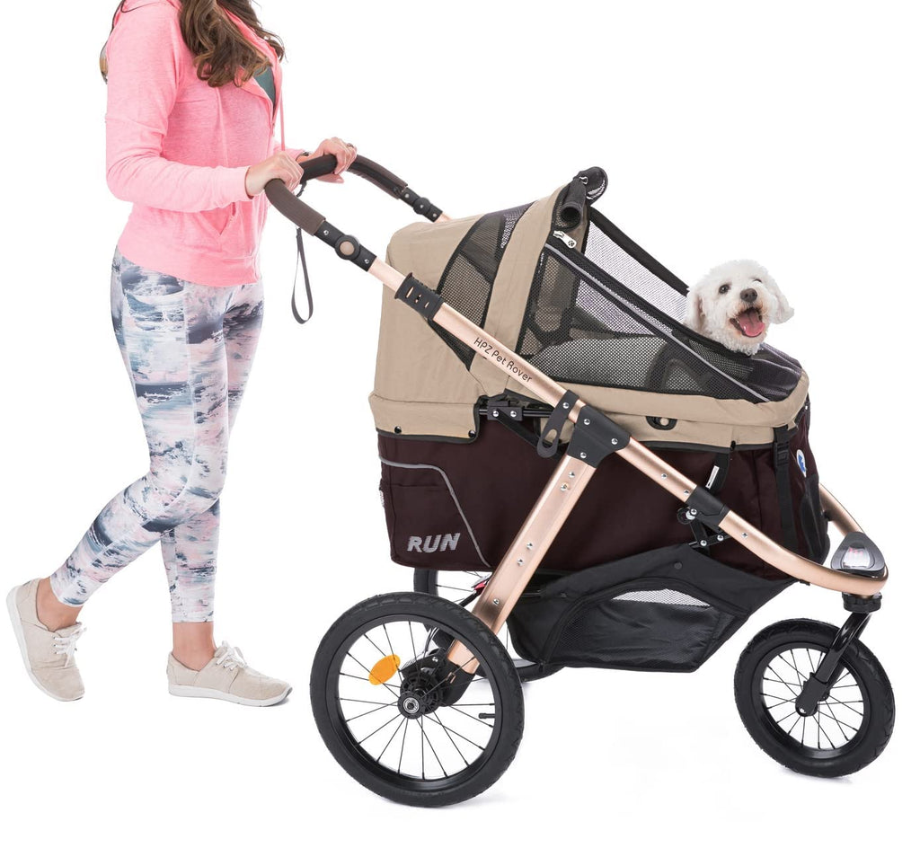 Sportive Car to Run with Confort Rubber Wheels / Quick Pledge with One Hand / Aluminium Structure for Dogs, Cats and Small or Medium Pets (Green Camouflage)