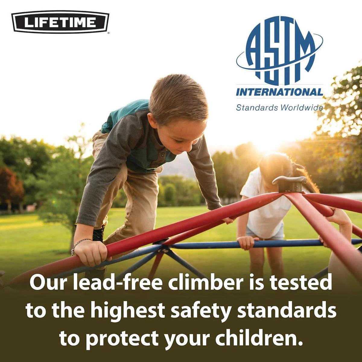 Lifetime Dome for Children's Free Air Scaling, 5 feet High x 10 feet wide, red and blue (101301)