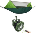 Camping hammock AYAMAYA with Mosquitera and Toldo for the Sun + Rechargeable Fan for Camping with LED Light