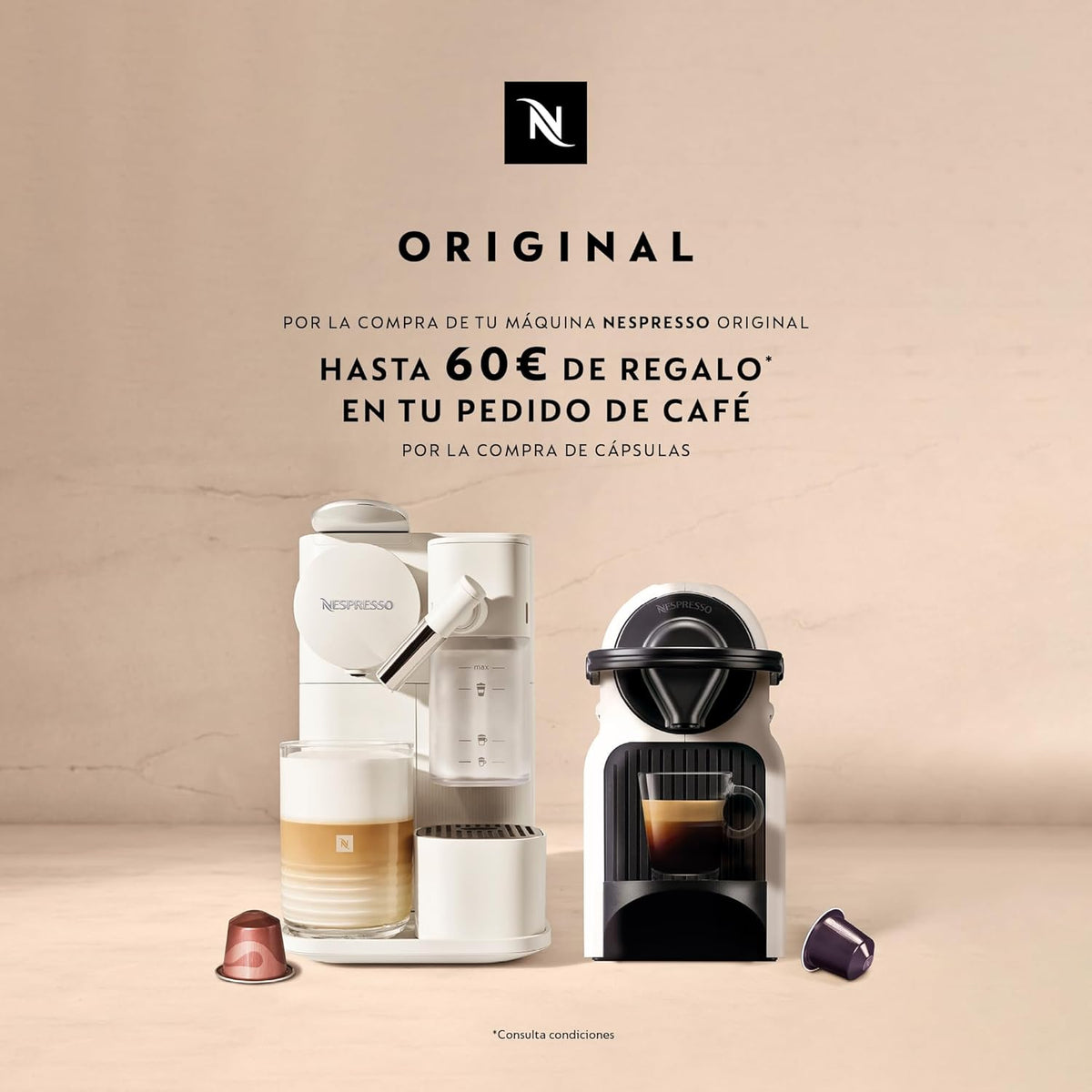 Nespresso de 'Longhi Inissia EN80.B for Nespresso capsules, 19 bar, automatic off, black