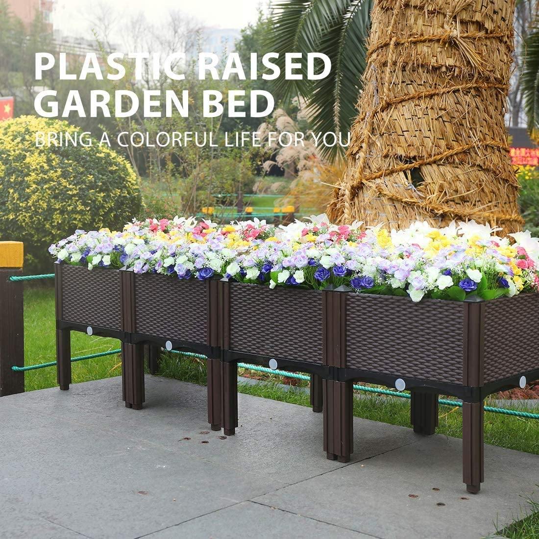 High Plastic Garden Kit for Plants and Vegetables - Set of 4
