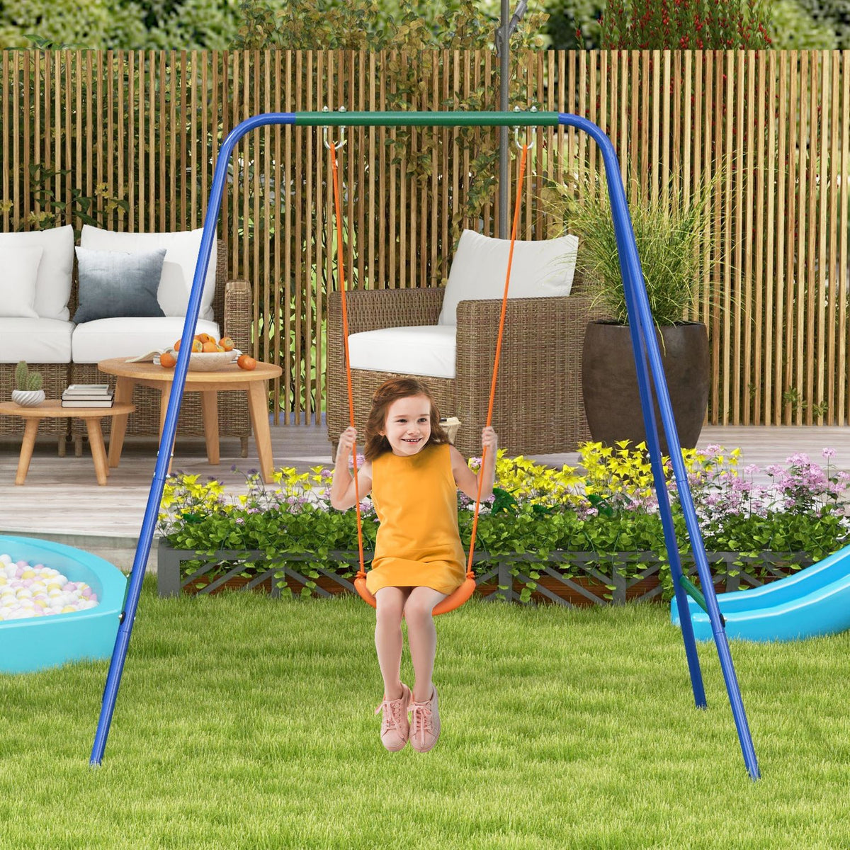 Children's Score 2 In 1 With Security Belt Outunny Orange
