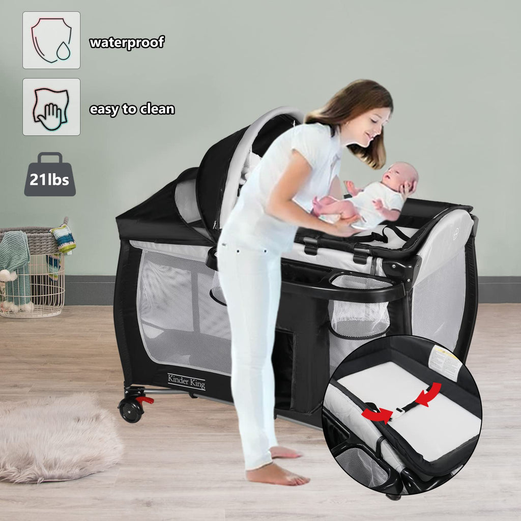 Kinder King Adjustable Portable Cot