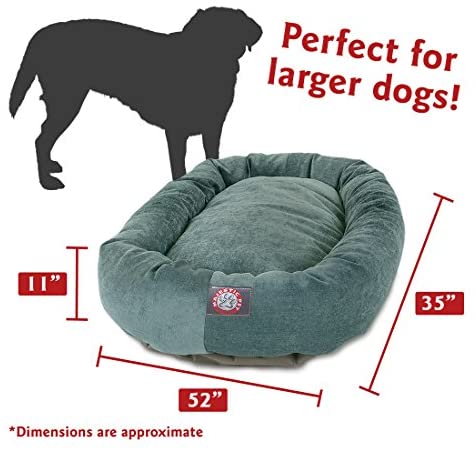 Majestic Pet Villa Bed for Bagel Dogs - 124; Donut-shaped Calming Bed, Multiple Tongs and Colors