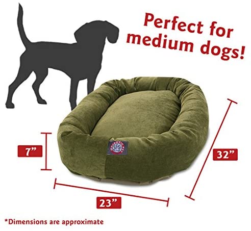 Majestic Pet Villa Bed for Bagel Dogs - 124; Donut-shaped Calming Bed, Multiple Tongs and Colors